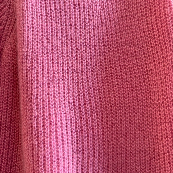 *MARINE LAYER DREAM YARN COLLARED PULLOVER SWEATER PINK PUNCH size S oversized - Picture 5 of 8